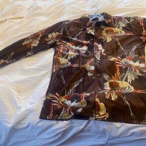Vintage Polyester Brown Shirt
